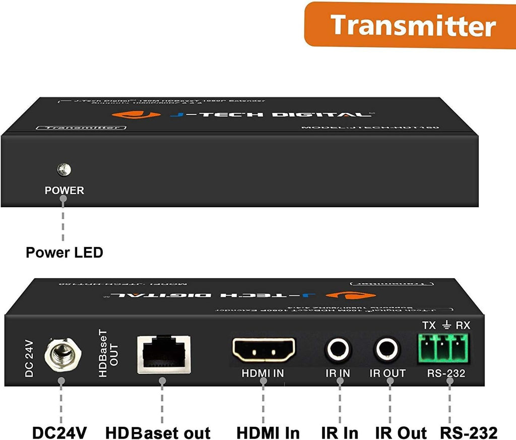 HDMI Extender Over Cat6 150m/492ft HDBaseT 1080P Extender PoC C792530
