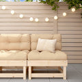 Solid Wood Pine Sofa with Cushions D991