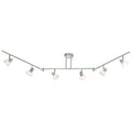 Satin Nickel Six Light Swing Track Bar Q372307