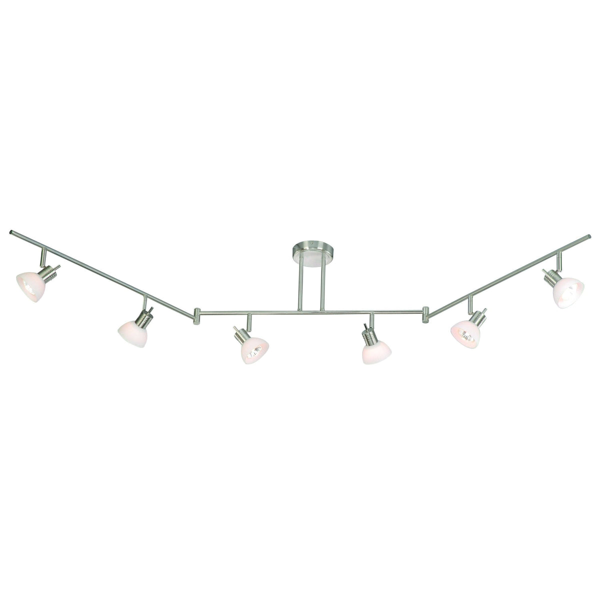 Satin Nickel Six Light Swing Track Bar Q372307