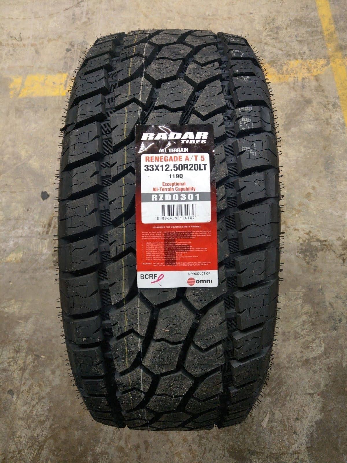 33X12.50R20LT 119Q OWL Tire A599