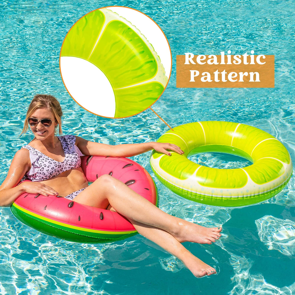 4 Pcs Inflatable Fruit Pool Floats M183529