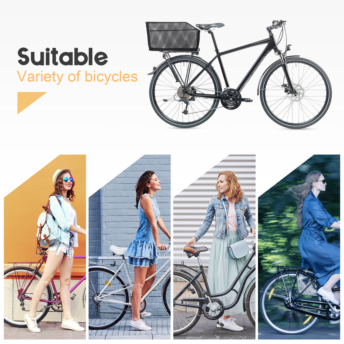 Rear Bike Metal Wire Waterproof Basket R795