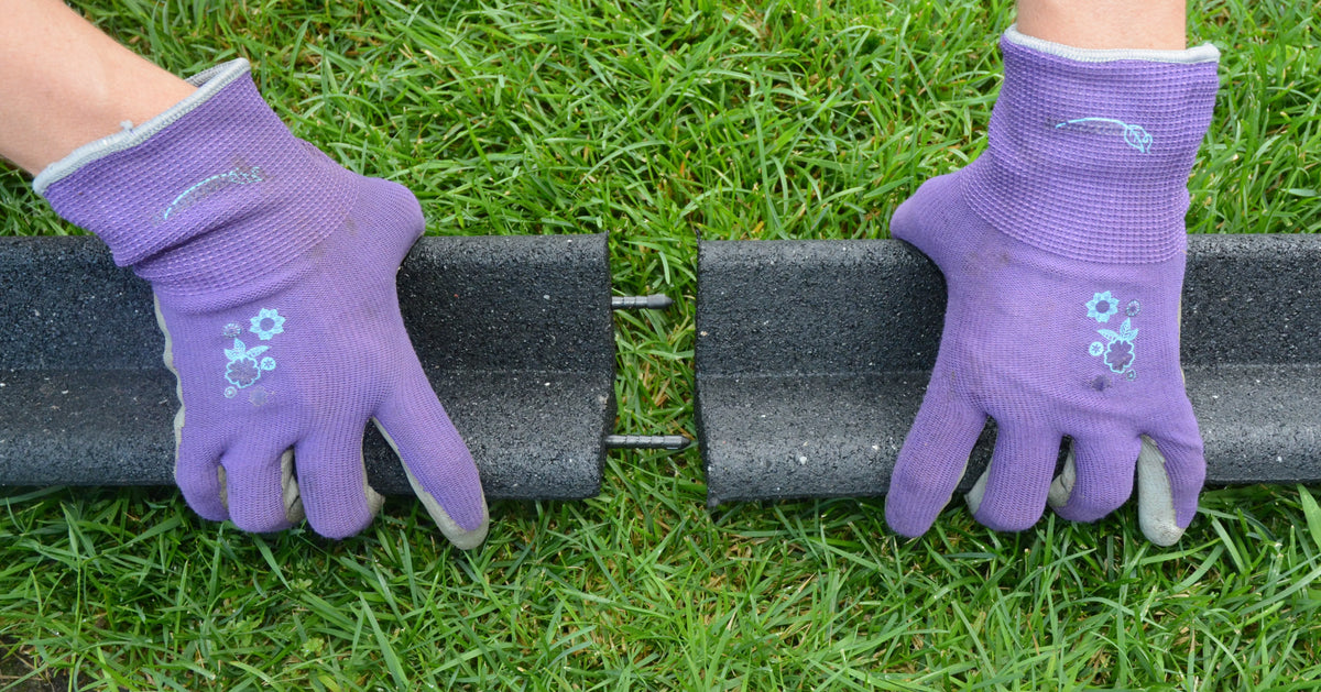 Black Rubber No Dig Landscape Garden Border Edging Pack 6 S7532