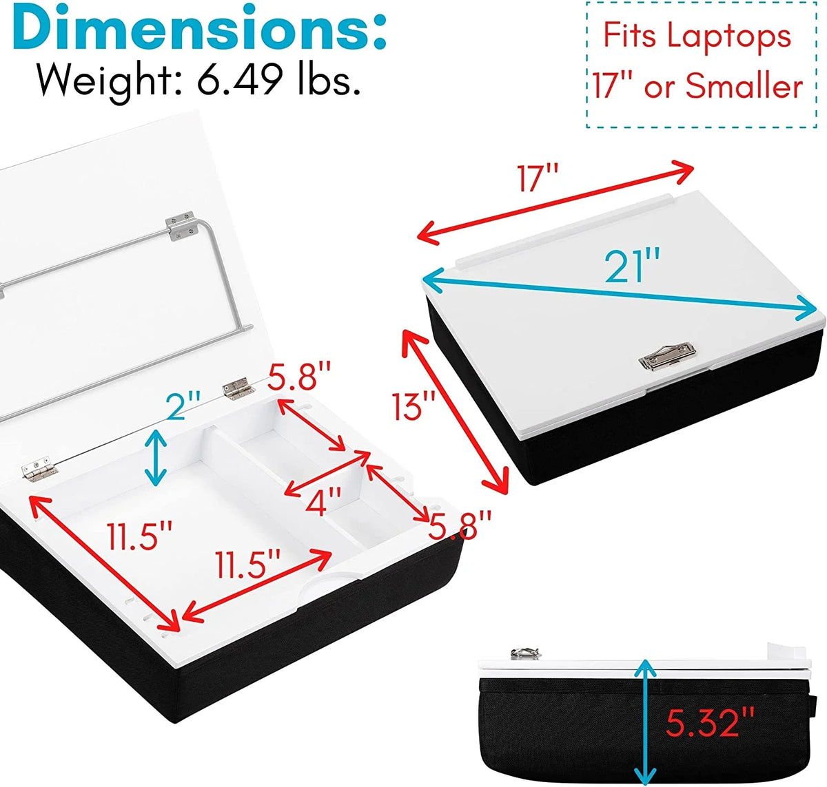 Lap Desk with Storage and Cushion R54390