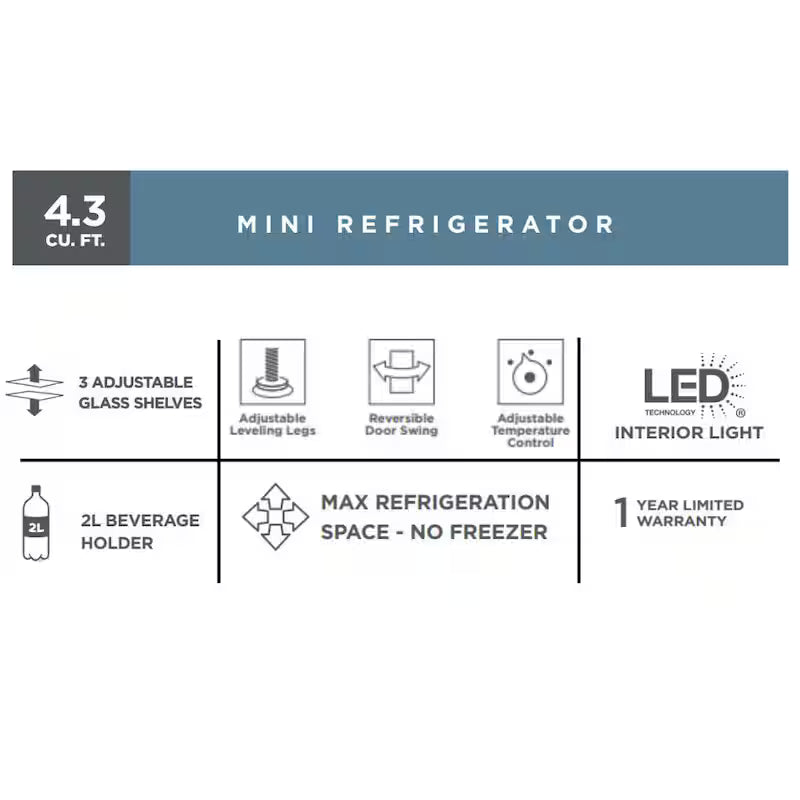 White 4.3 cu. ft. Mini Refrigerator K411365