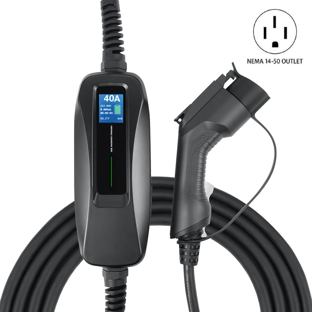 240V 40 Amp Level 2 EV Charger with 18ft Extension Cord U129721
