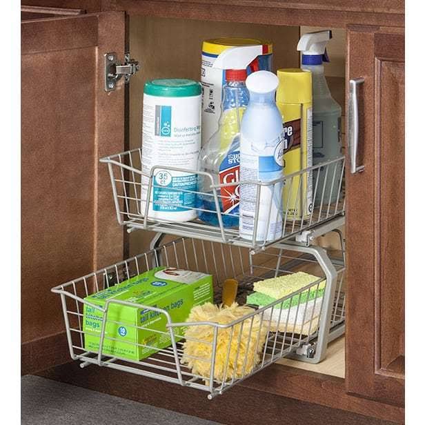 2 Tier 11-inch Wide Cabinet Organizer L3639