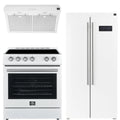 30 Electric Range, Range Hood and Refrigerator in White X6115