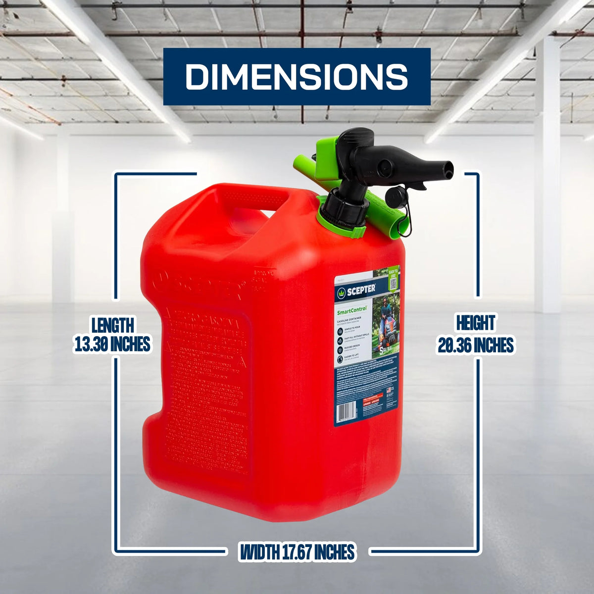 5 Gallon Gasoline Can Jug with Funnel O831