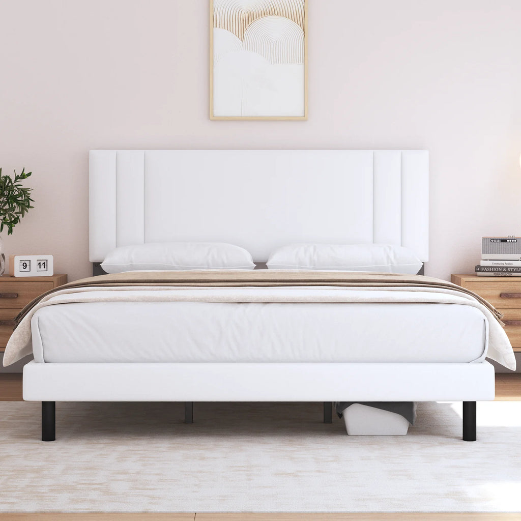 King Size Fabric Upholstered Platform Bed Frame P775