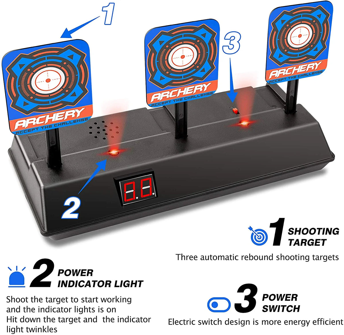 Electric Scoring Auto Reset Shooting Digital Target Z129625
