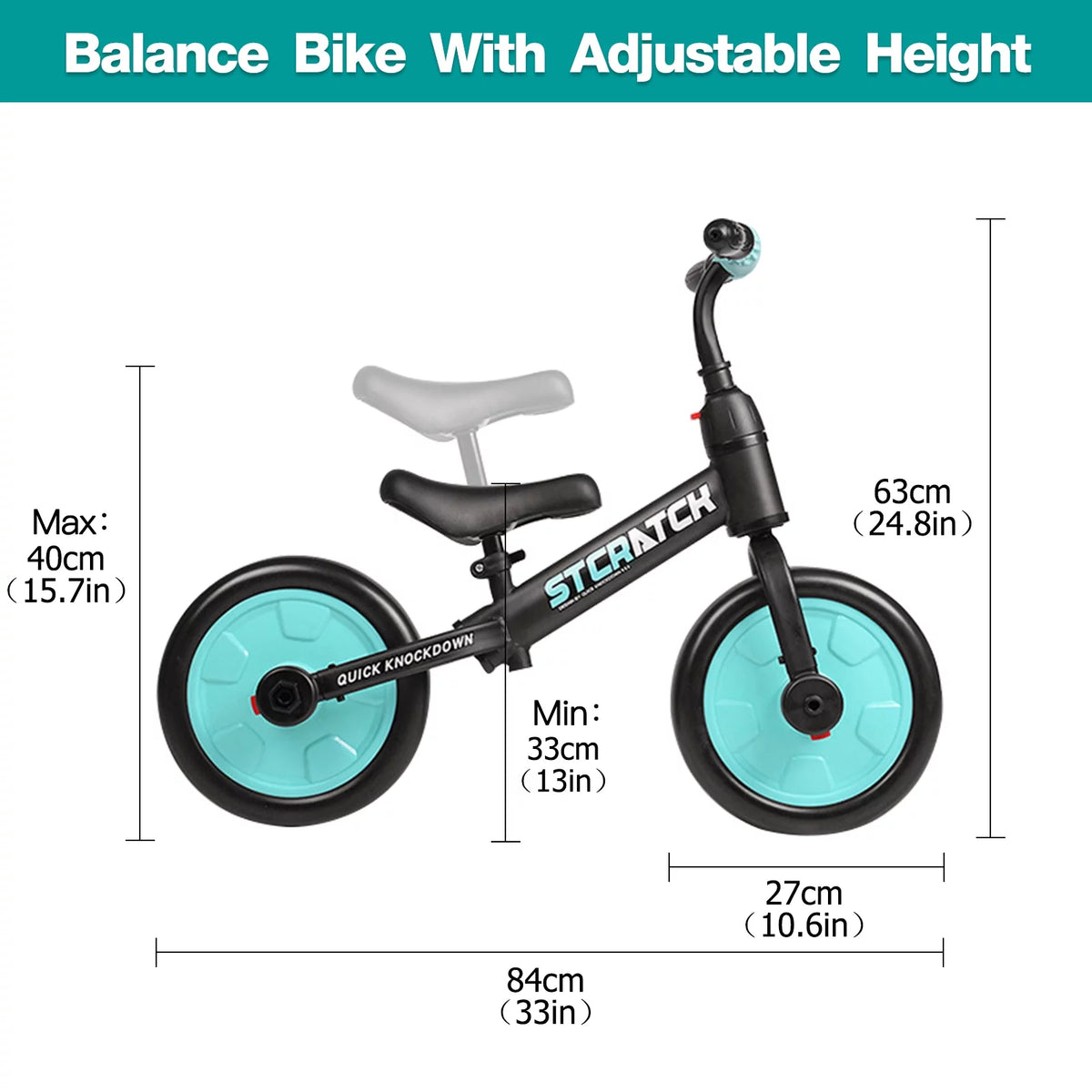 4 in 1 Lightweight Kids Balance Bike with Pedals and Training Wheels K299