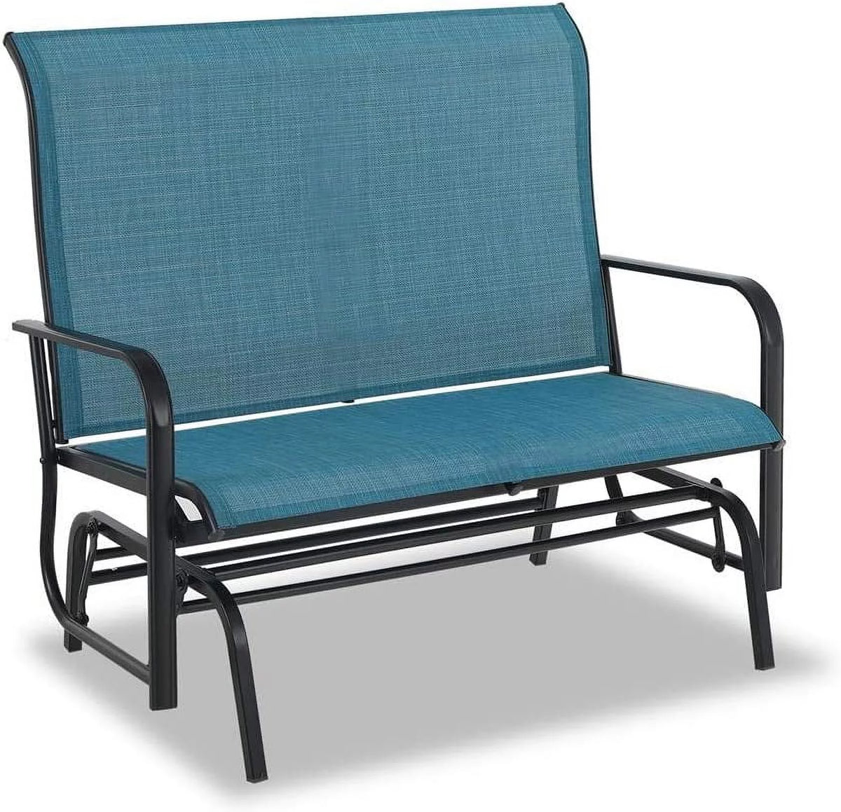 Blue Outdoor Glider Rocking Bench Chair D435339