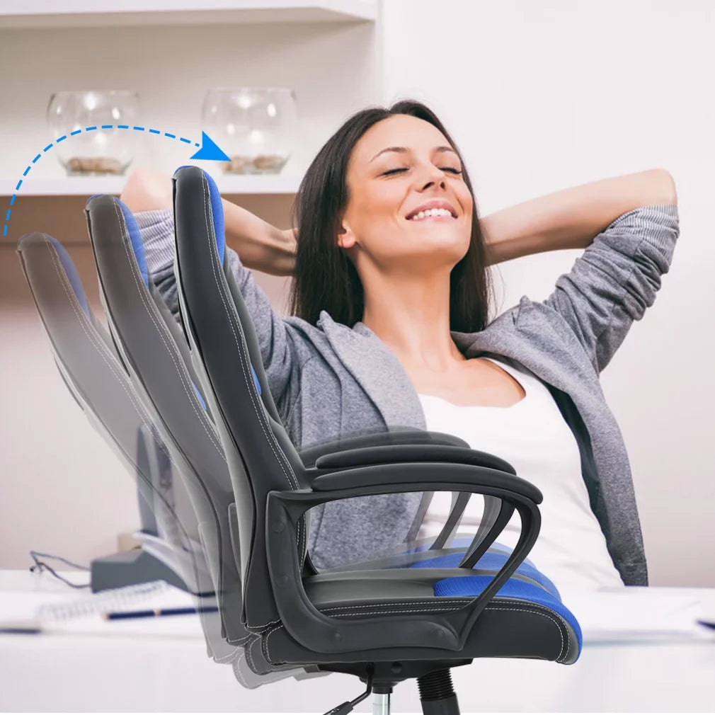 Blue Ergonomic Office Chair with Lumbar Support Q87221