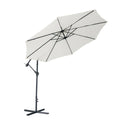 White Iron Cantilever Patio Umbrella D6081