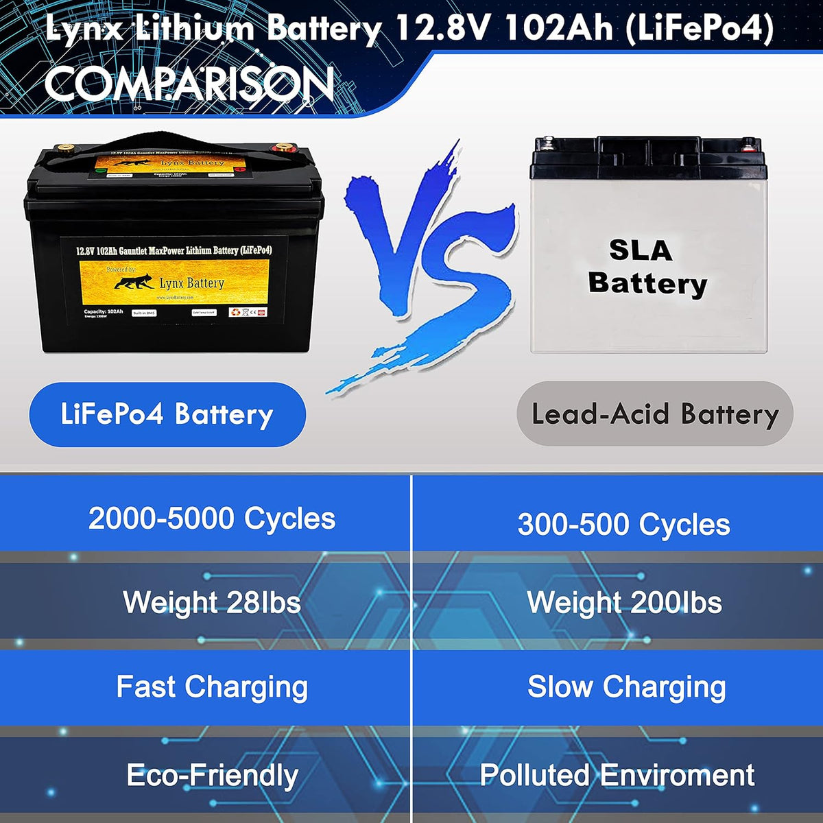 12V 100Ah Lithium Iron Phosphate LiFePO4 Battery with BMS N897