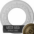 Salem Ceiling Medallion, Hand-Painted Green Gold C837329