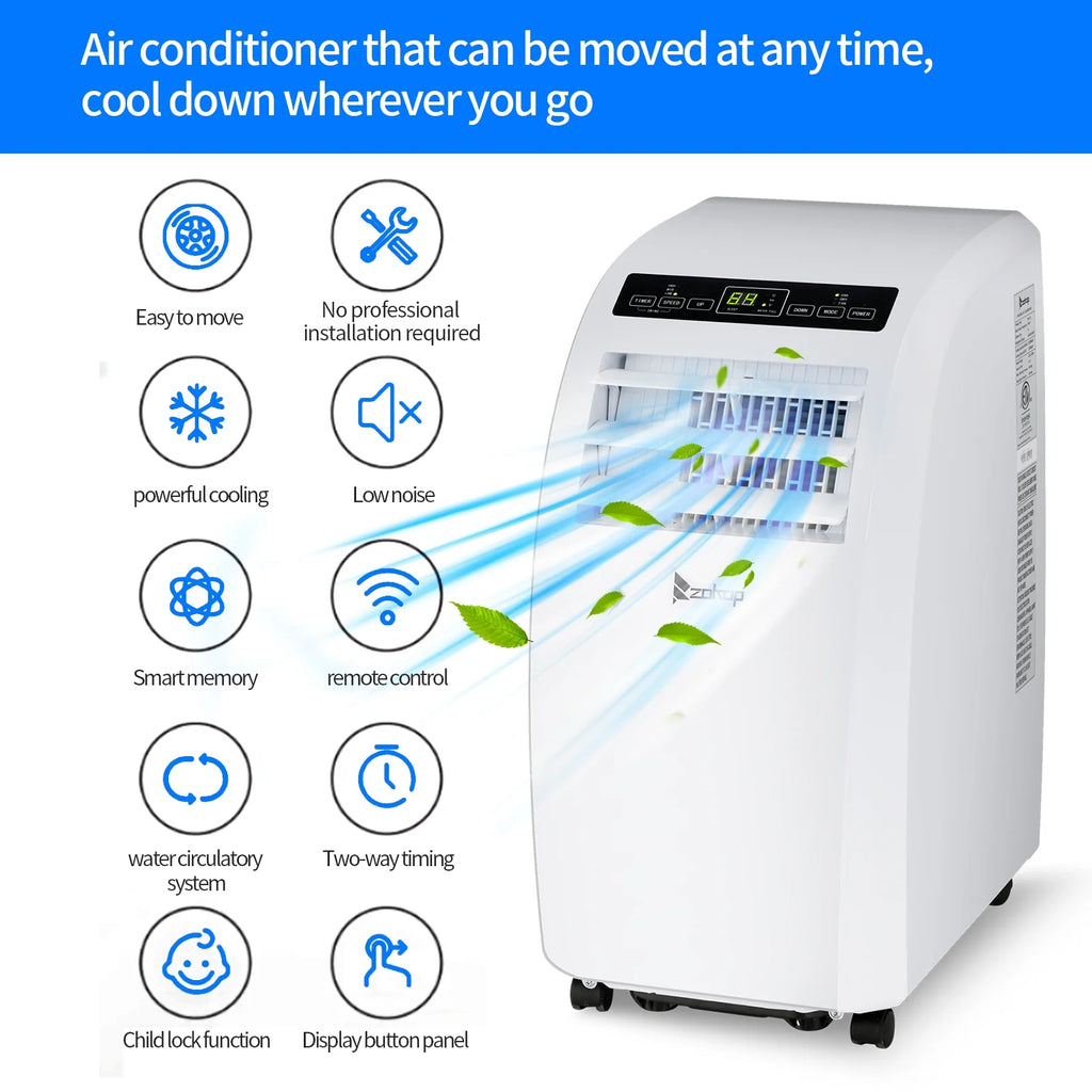 Portable Air Conditioner 7760BTU with Remote Control, White I857