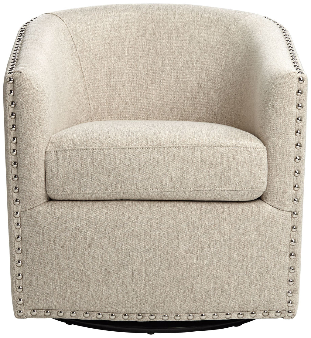 Oatmeal Swivel Accent Chair C6117