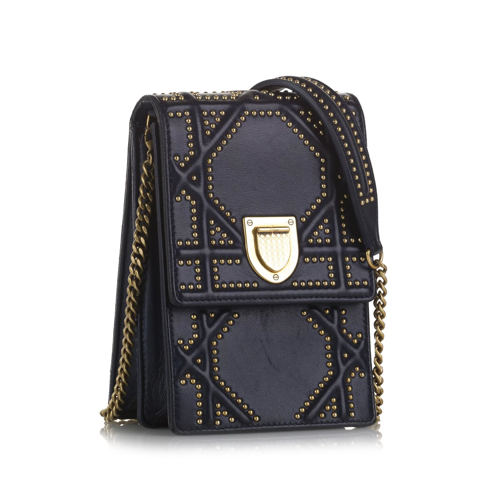 Blue Calf Leather Crossbody Bag J50116