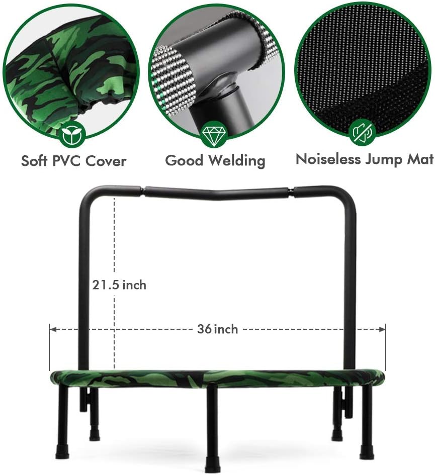 Camo Foldable Kids Trampoline with Handle Q575372