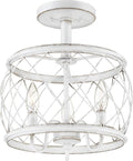 4-Light Semi-Flush Ceiling Lighting, Antique White Z23320