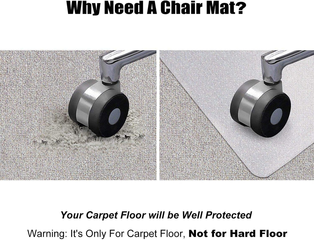 Clear Studded PVC Carpet Chair Mat M41095