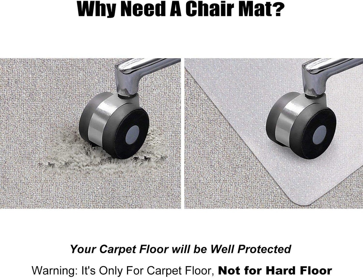 Clear Studded PVC Carpet Chair Mat M41095