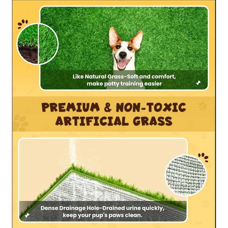Super Absorbent Dog Grass Pad with Tray 4-Layer F192153