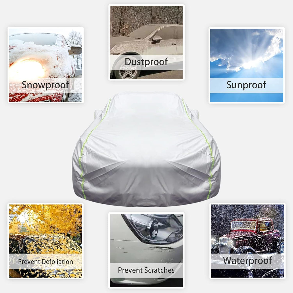Waterproof 300D Oxford Full Exterior Truck Cover with Zipper D28249