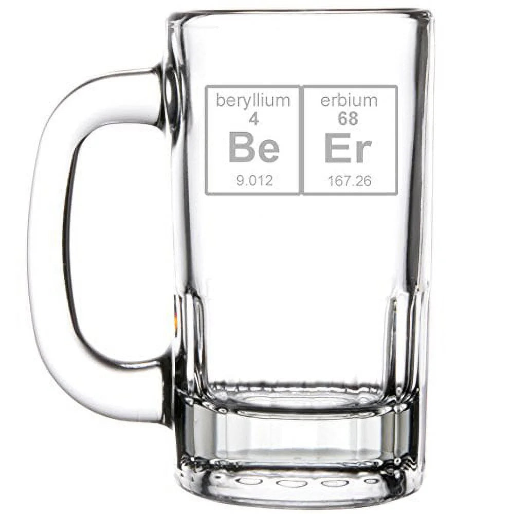 12oz Beer Mug Stein Glass D131