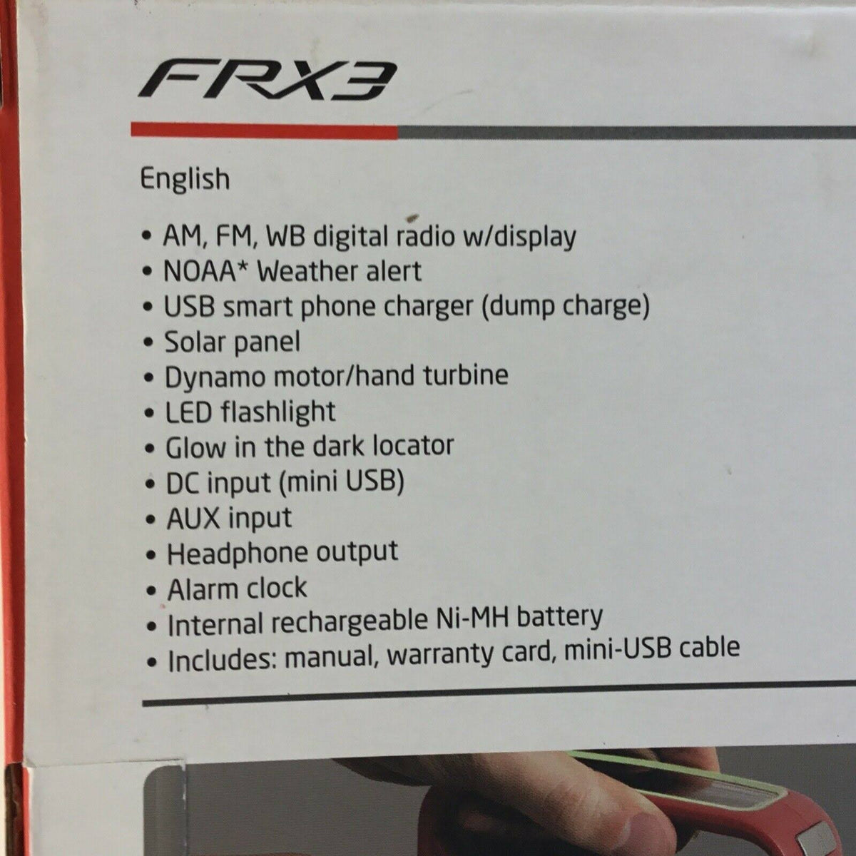 Frx3 Weather & Alert Radio H427535