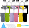 12 Pcs 18 oz Glass Water Bottles Y339960