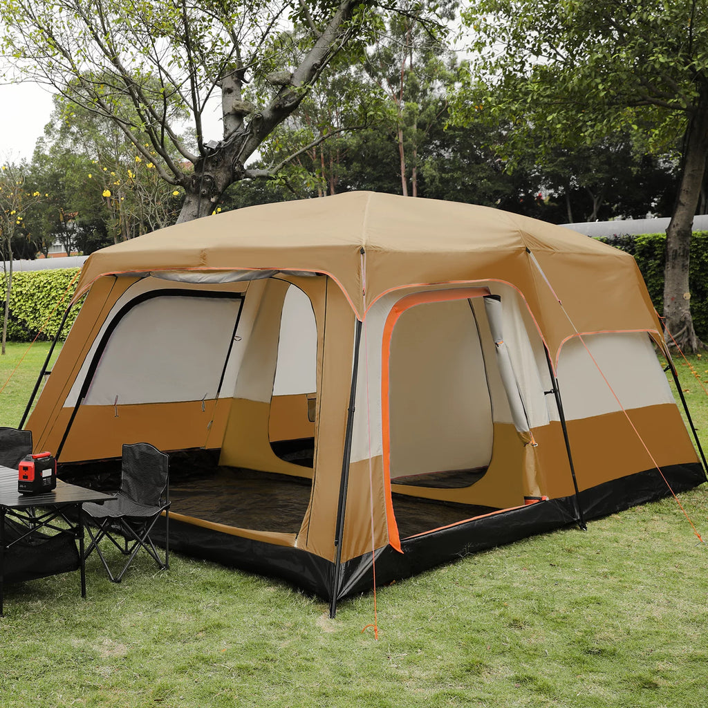Extra Large 5-8 Person 2 Room 3 Door Waterproof Double Layer Tent R178