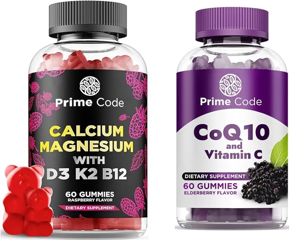 Calcium Gummies with Magnesium Vitamin B12 Vitamin K2 Vitamin D3 CoQ10 Vitamin C S662