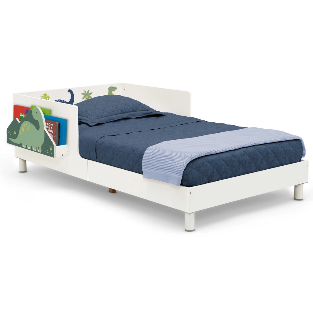 White Toddler Bed with Interchangeable Shelf H903310