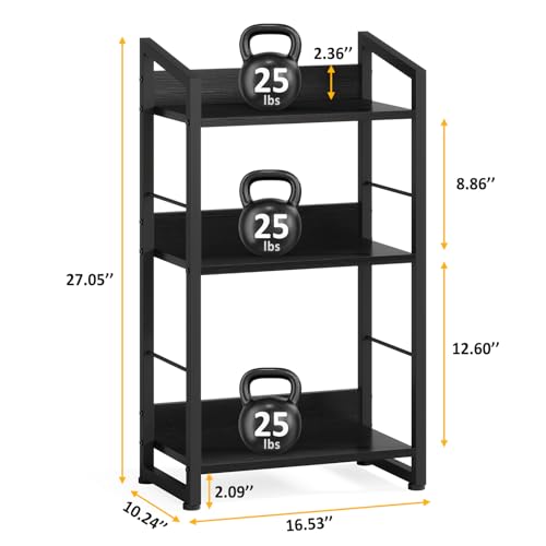 3-Tier Wood Metal Bookshelf W5925