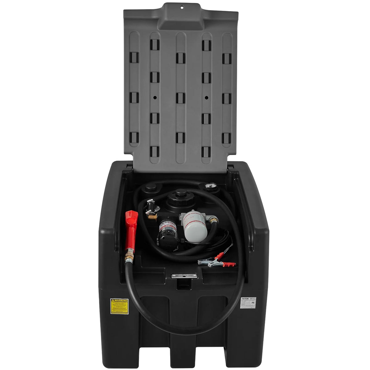 Portable Diesel Fuel Tank 58 Gal with 12V Transfer Pump Black A7760
