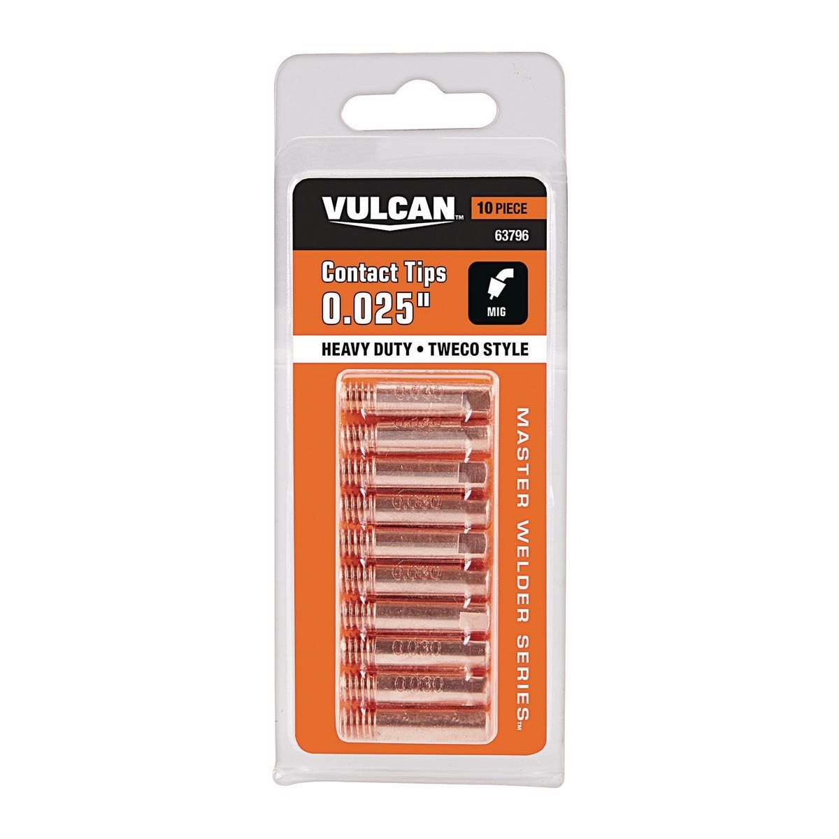 0.025 in. MIG Welding Contact Tips, 10-Pack X19453