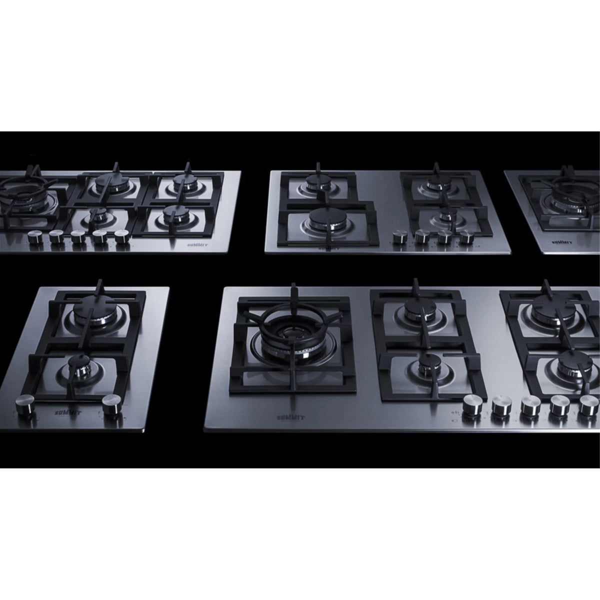36" Stainless Steel 5-Burner Gas Cooktop with Cast Iron Grates X24536