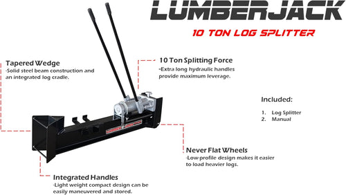 10 Ton Manual Log Splitter G7186