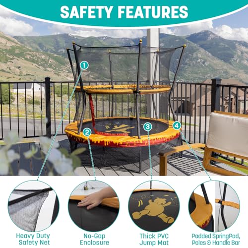 60" Mini Trampoline with Enclosure Net N193409