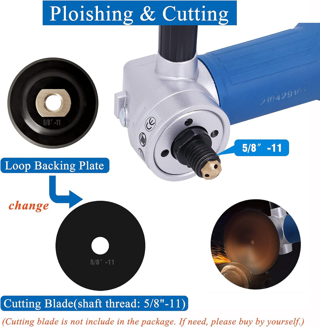 4" Pneumatic Wet Polisher Grinder with 7 Pieces Polishing Pads T557563