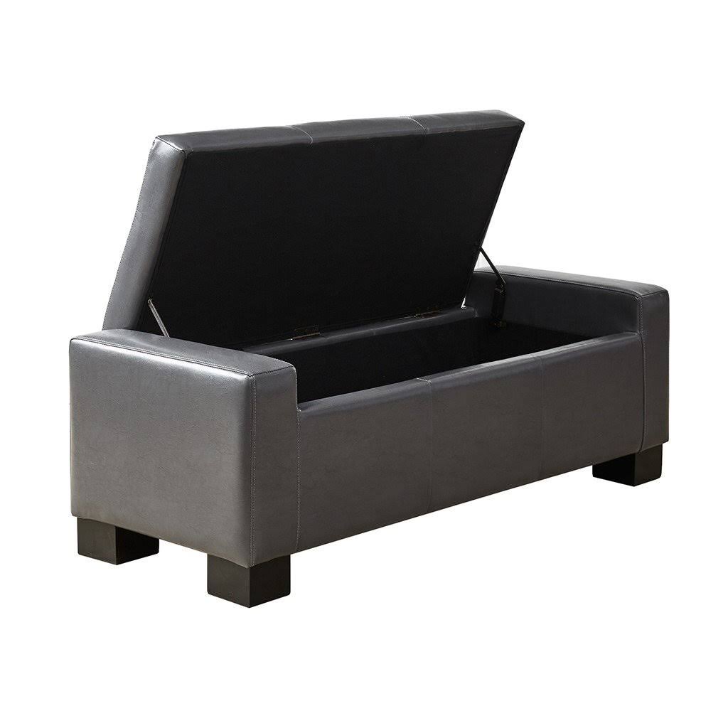Brown Tufted Top Storage Bench G838035