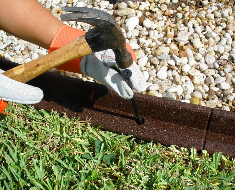 Black Rubber No Dig Landscape Garden Border Edging Pack 6 S7532