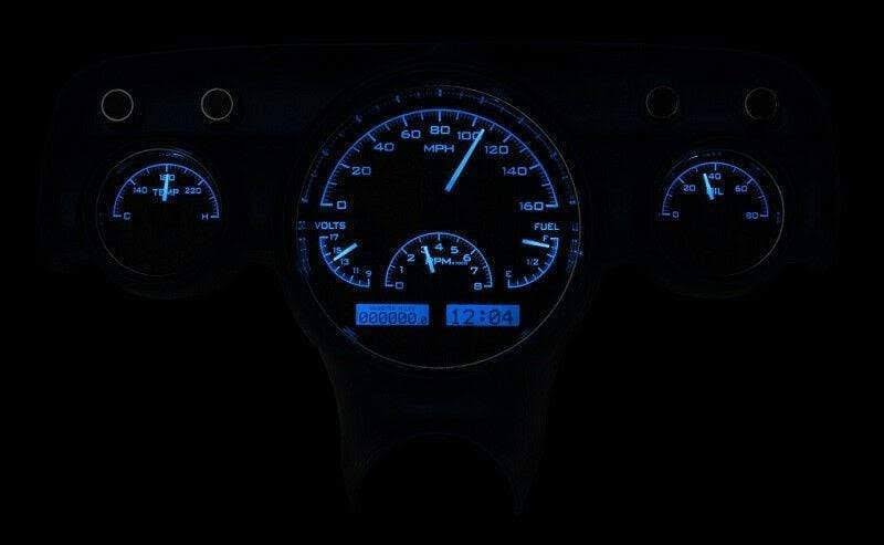 Analog Gauges System Black Alloy Blue N885836