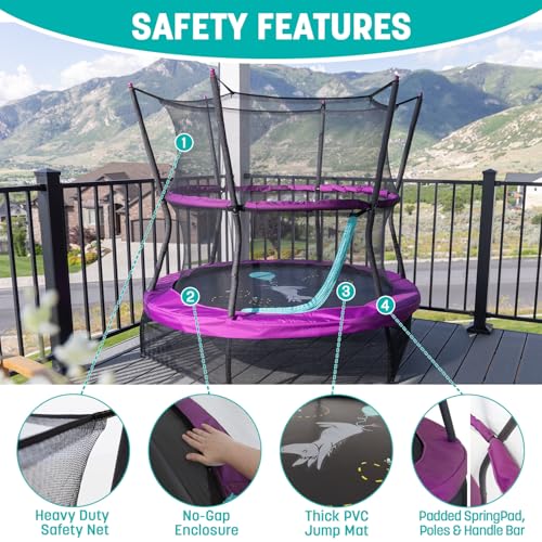 60" Mini Trampoline with Enclosure Net N193409