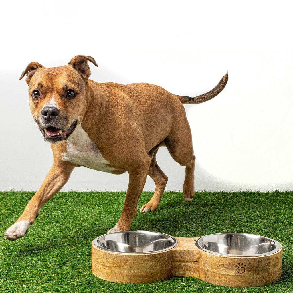 Wood & Metal Pet Feeder V57838