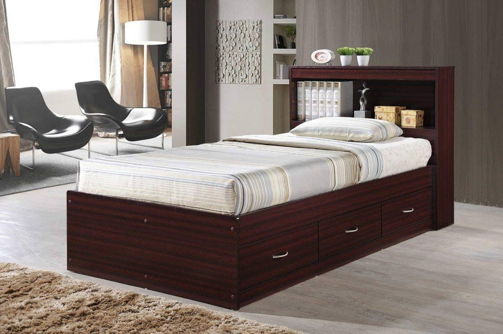 Twin-size Captain Bed with 3-Drawers and Headboard N46751
